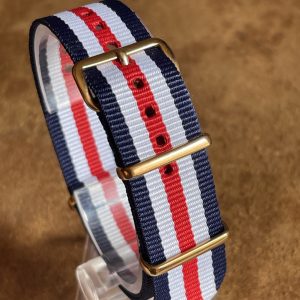 Nato Marinho-Branco-Vermelho  anéis  GOLD